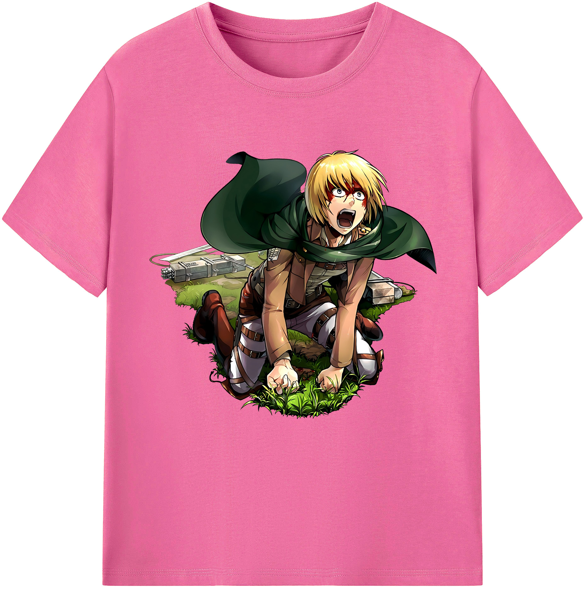 （画像用） 進撃の巨人 アルミン·アルレルト Attack on Titan Armin Arlert レディースカジュアルプリントTシャツ（綿100％）